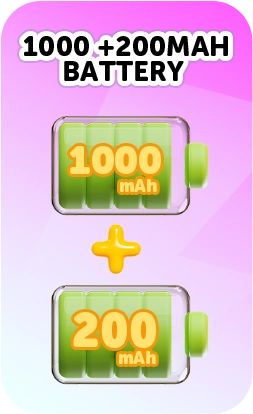 1000 +200mAh Battery